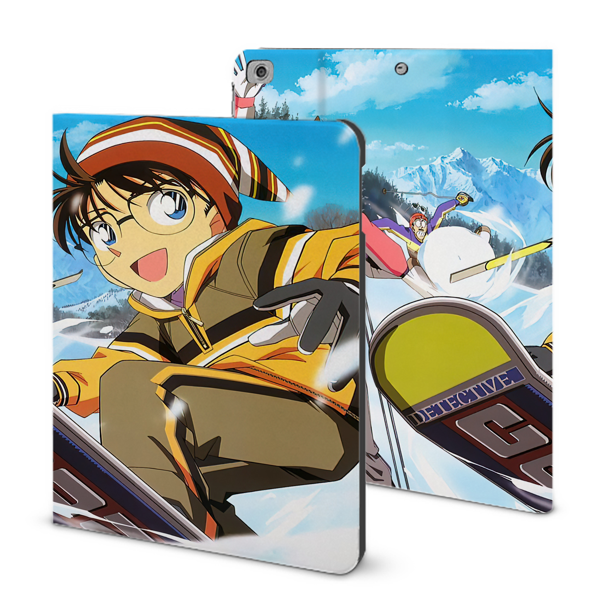 （画像用） 名探偵コナン Detective Conan IPad ケース ブック型 PUレザー TPU 耐衝撃 軽量 薄型 ペン収納なし 全面保護 IPad 各モデル対応